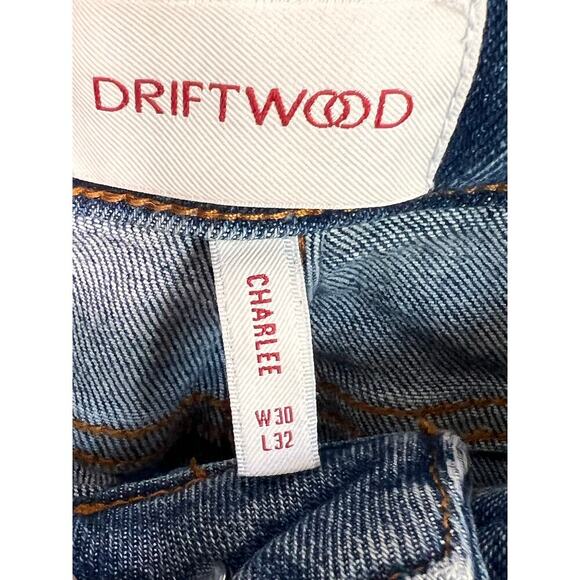 Driftwood Charlee Patch Pocket High Waist Flare Leg Jeans Blue Women's W30 x L32 - Picture 7 of 11